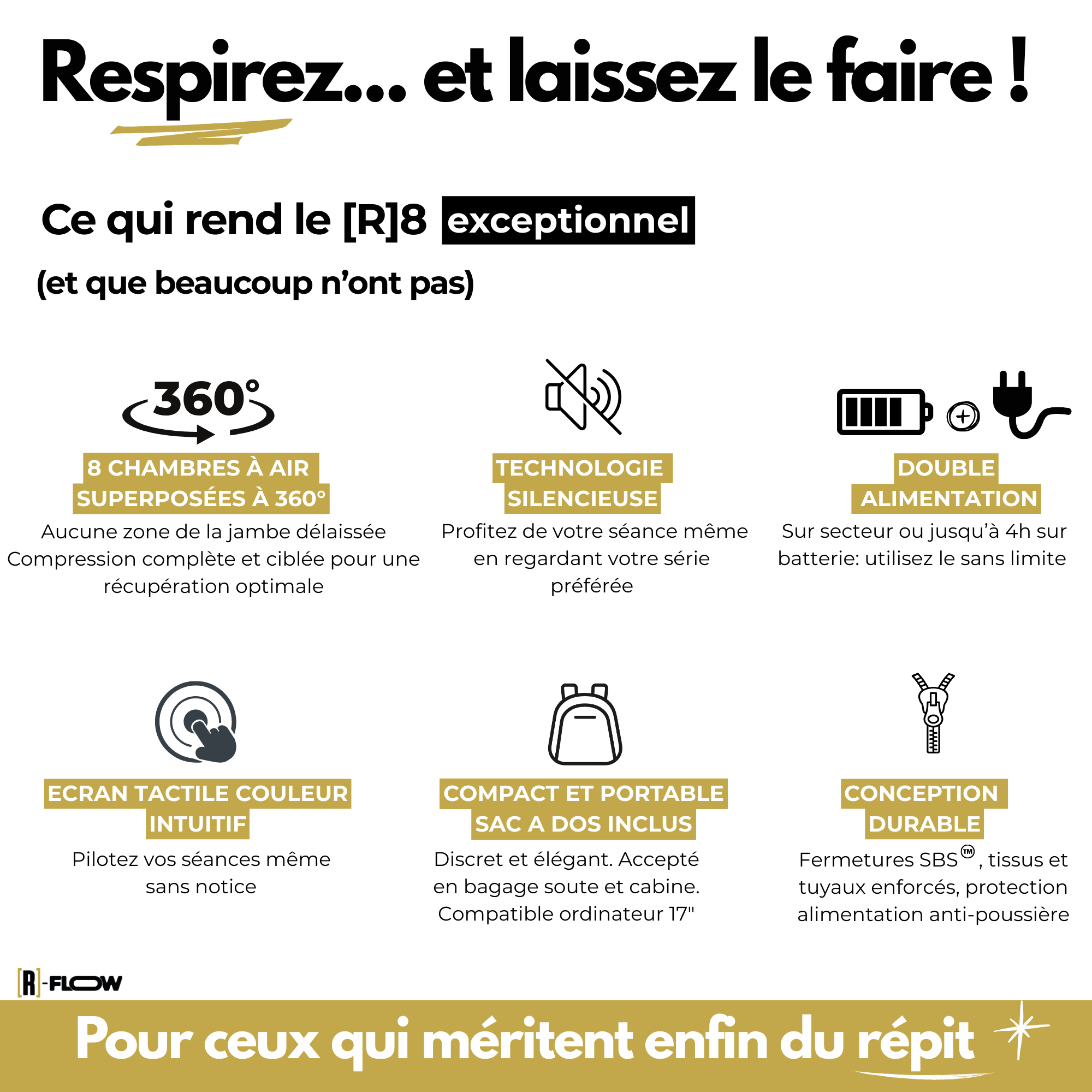 [R]8 Signature - Bottes de pressothérapie Premium